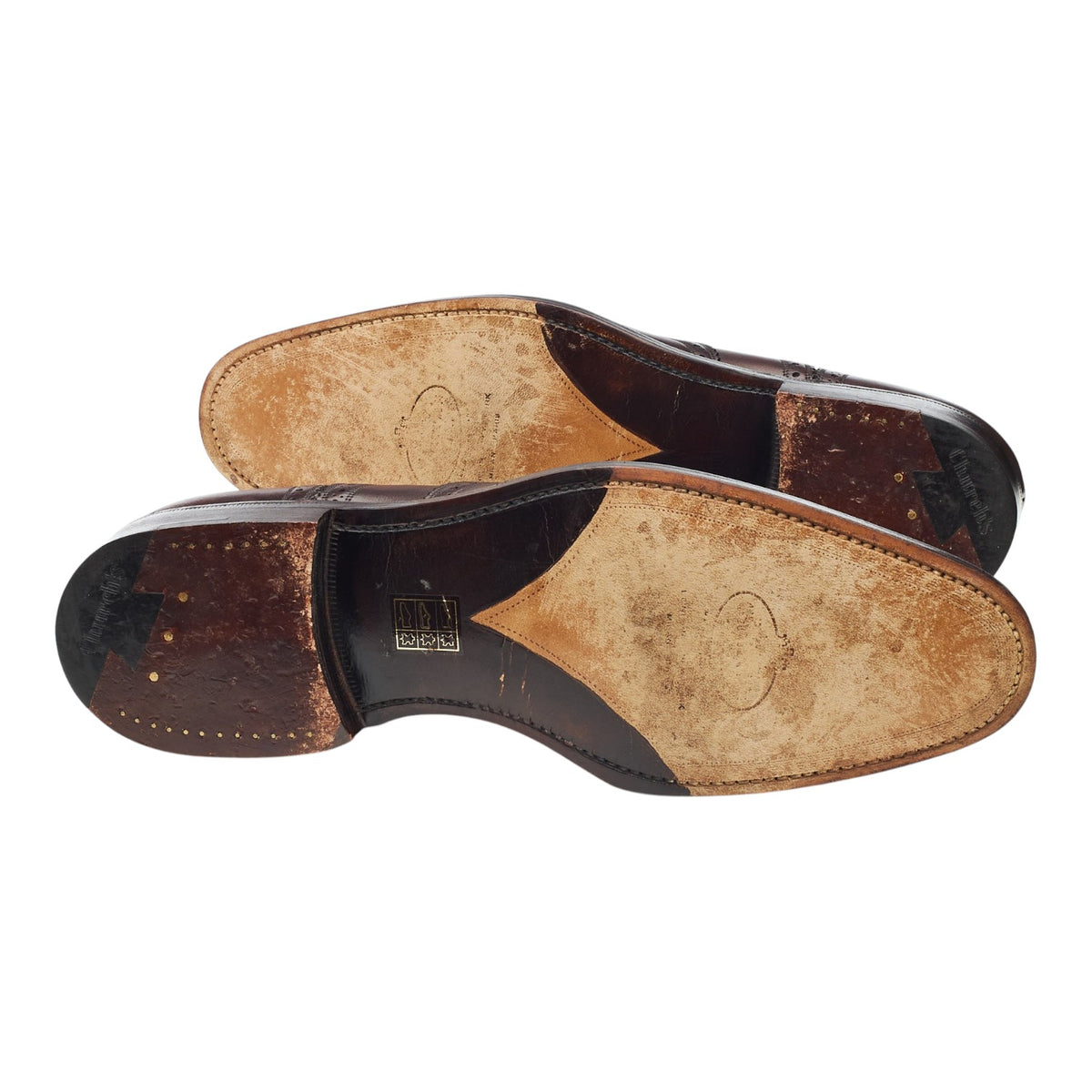 'Charles' Dark Brown Leather Oxford Brogues UK 9.5 F