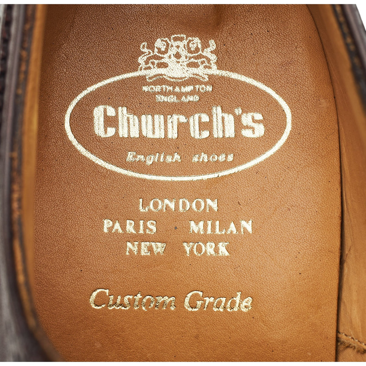 'Charles' Dark Brown Leather Oxford Brogues UK 9.5 F