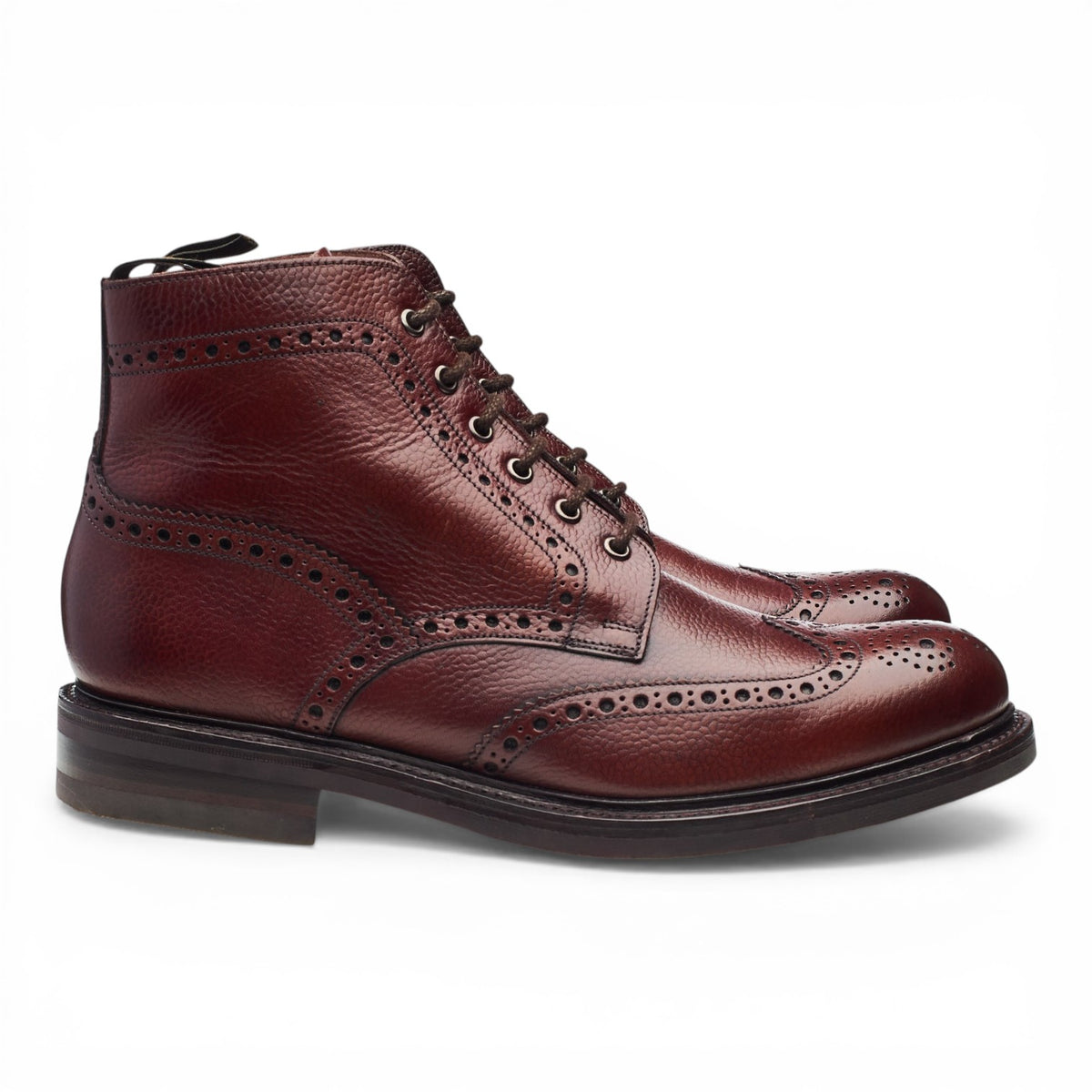 1880 'Bedale' Oxblood Grain Leather Brogue Boots UK 9.5 G