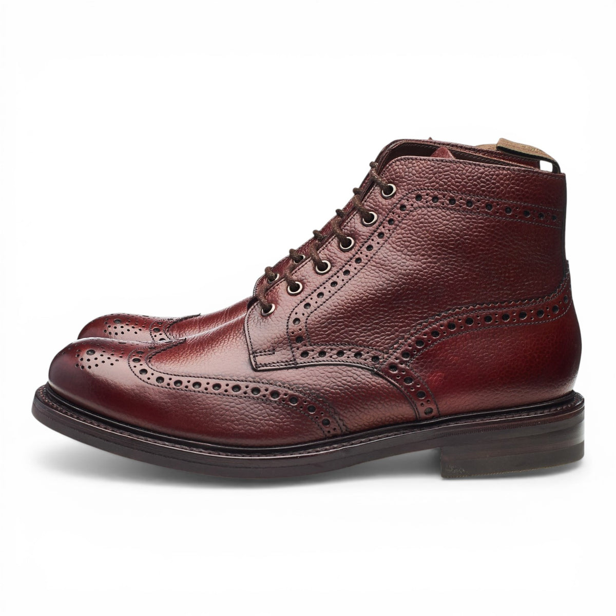 1880 'Bedale' Oxblood Grain Leather Brogue Boots UK 9.5 G