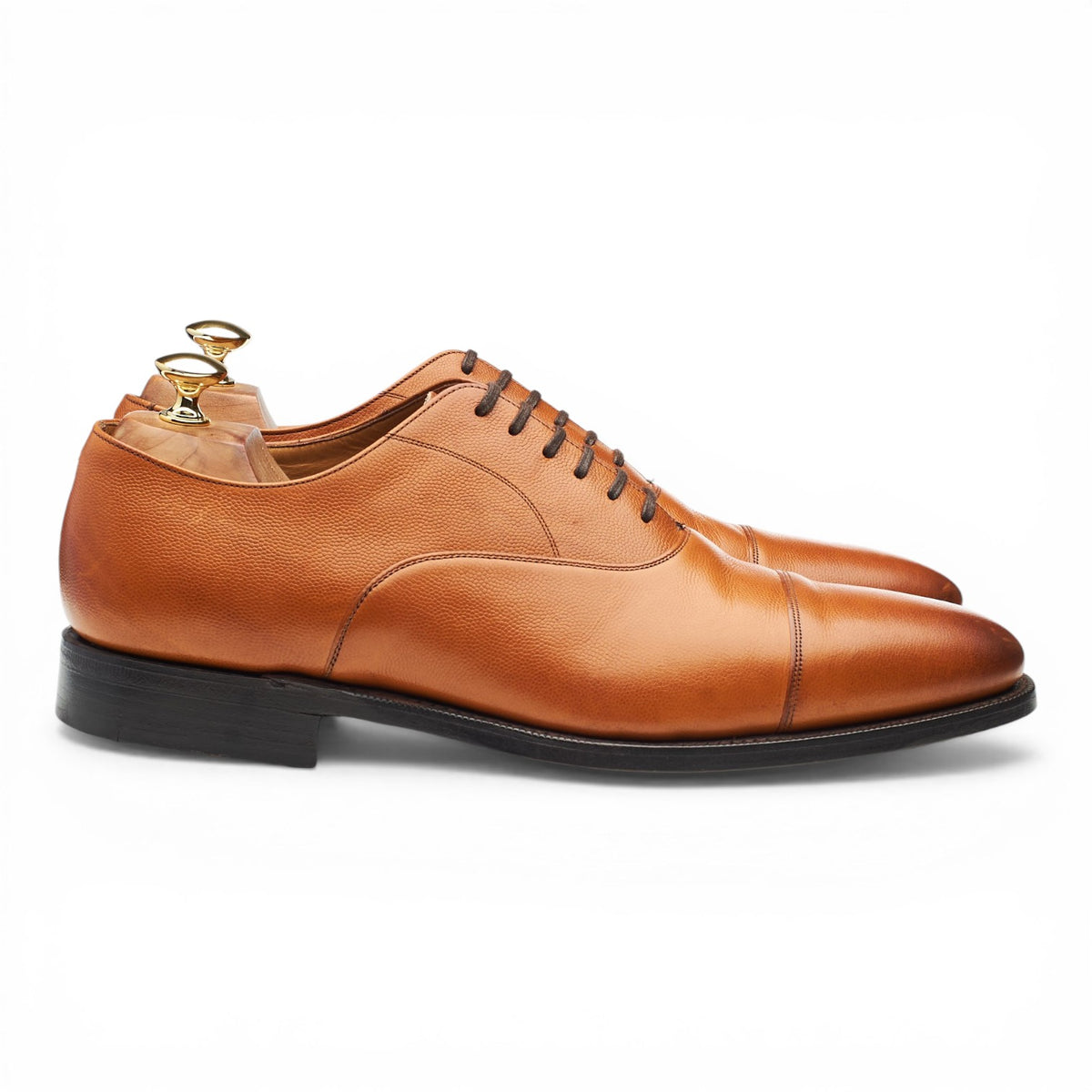 Royal Collection 'Henry' Tan Brown Leather Oxford UK 9.5 F