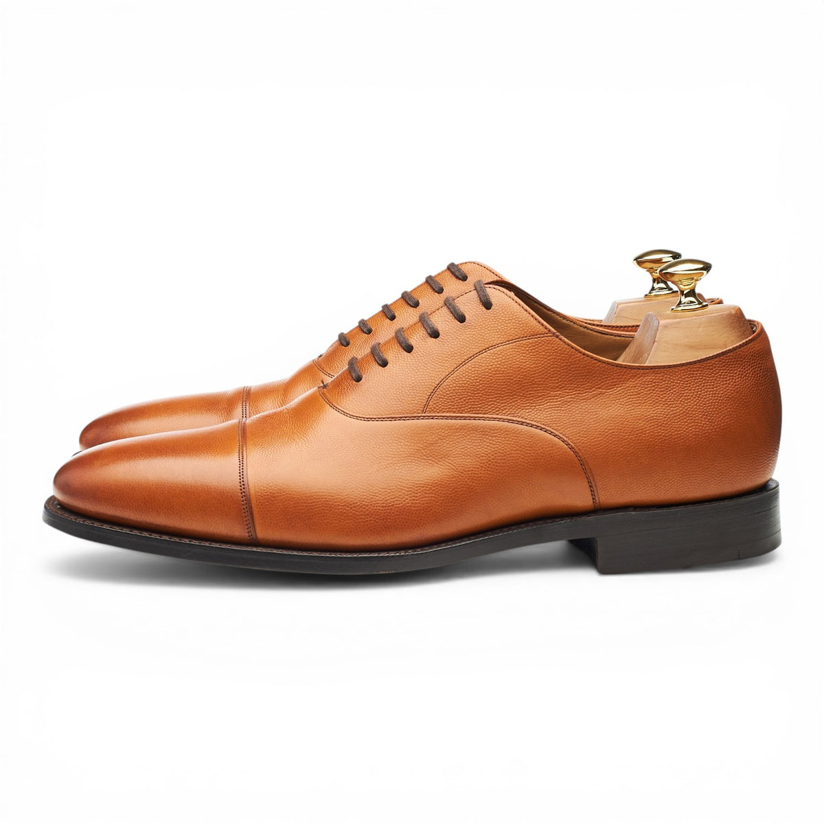 Royal Collection 'Henry' Tan Brown Leather Oxford UK 9.5 F