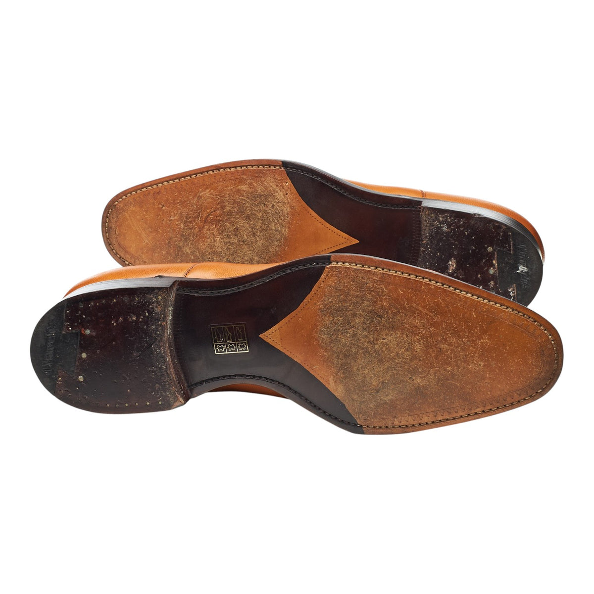 Royal Collection 'Henry' Tan Brown Leather Oxford UK 9.5 F