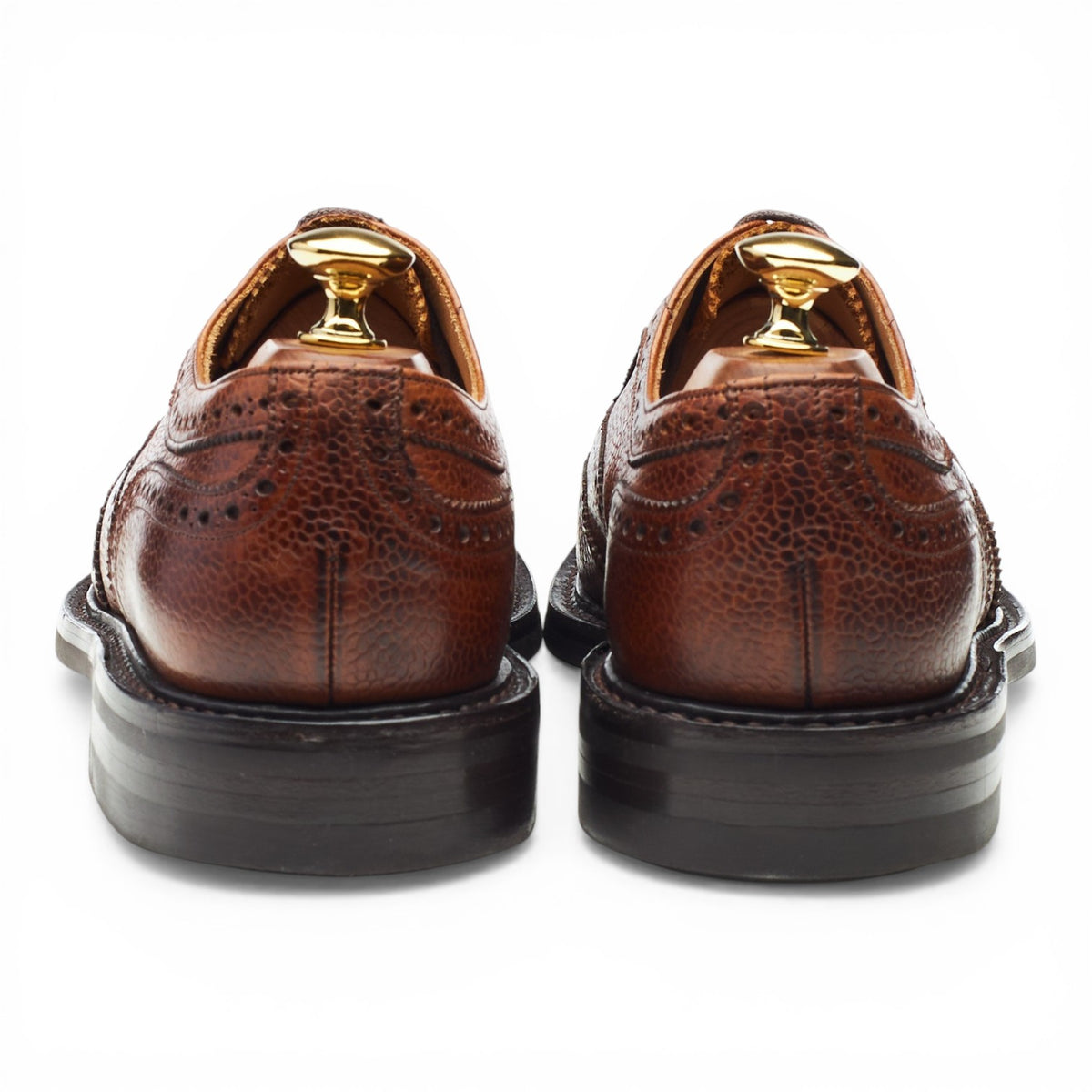 'Hythe' Tan Brown Grain Leather Oxford Brogues UK 6 F