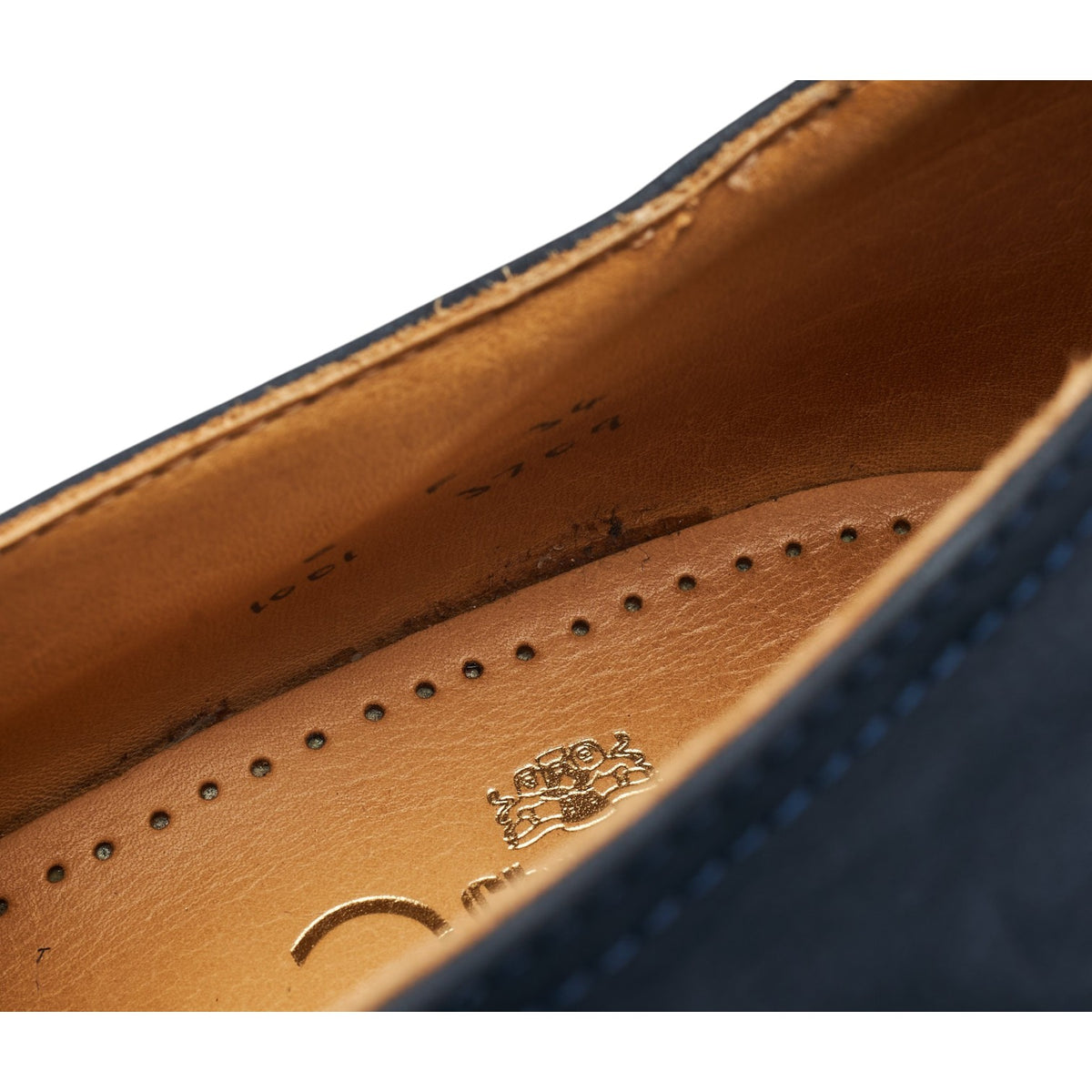 2000 Navy Blue Nubuck Leather Monk Strap UK 8 F