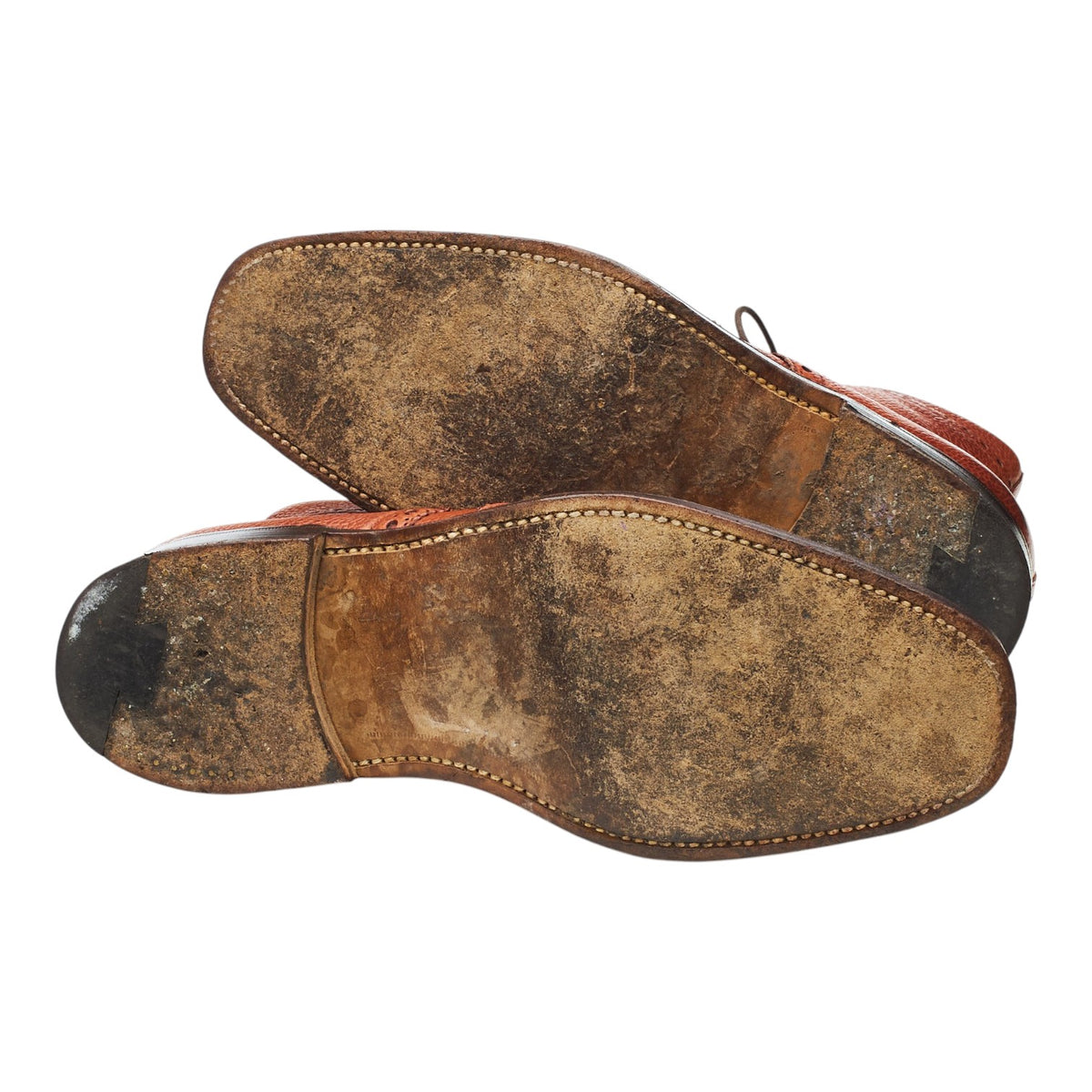 Vintage Tan Brown Grain Leather Brogue Boots UK 7 G