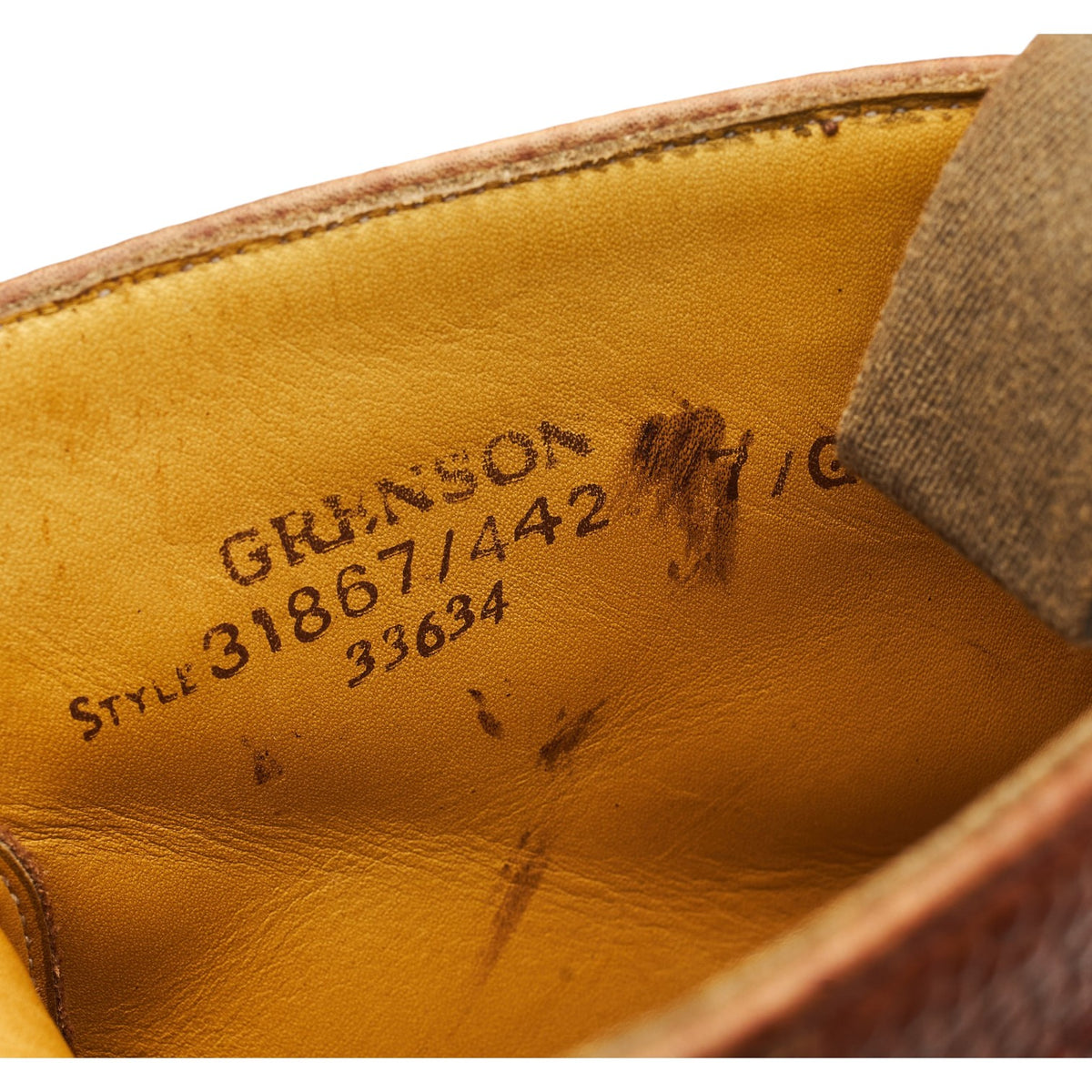 Vintage Tan Brown Grain Leather Brogue Boots UK 7 G