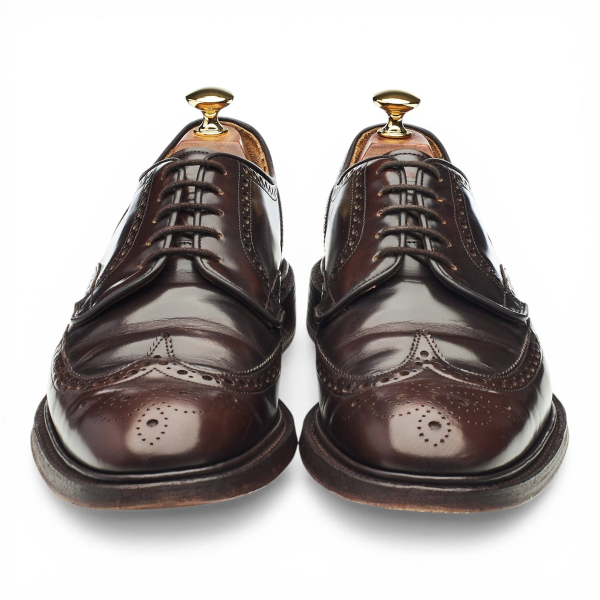 'Bexhill' Dark Brown Leather Derby Brogues UK 9.5 F