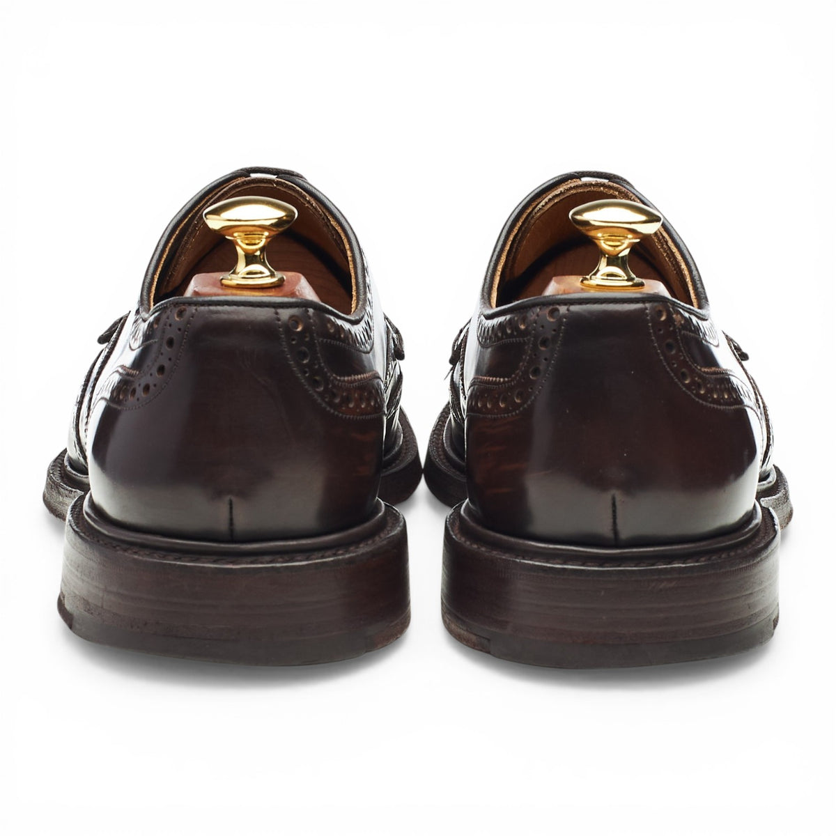 'Bexhill' Dark Brown Leather Derby Brogues UK 9.5 F