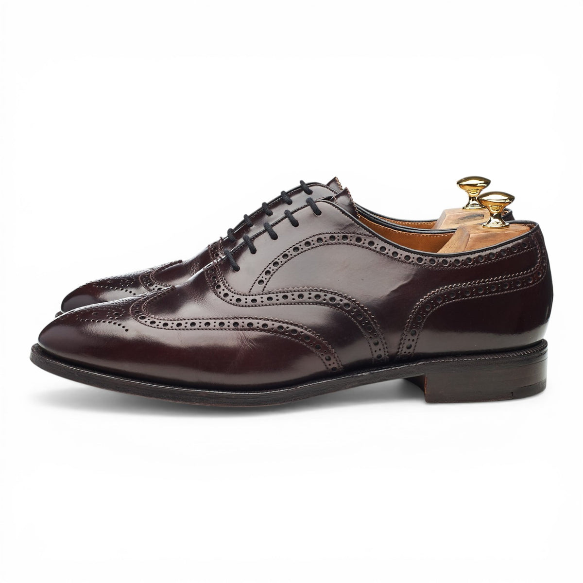 'Malvern' Burgundy Leather Oxford Brogues UK 11 E