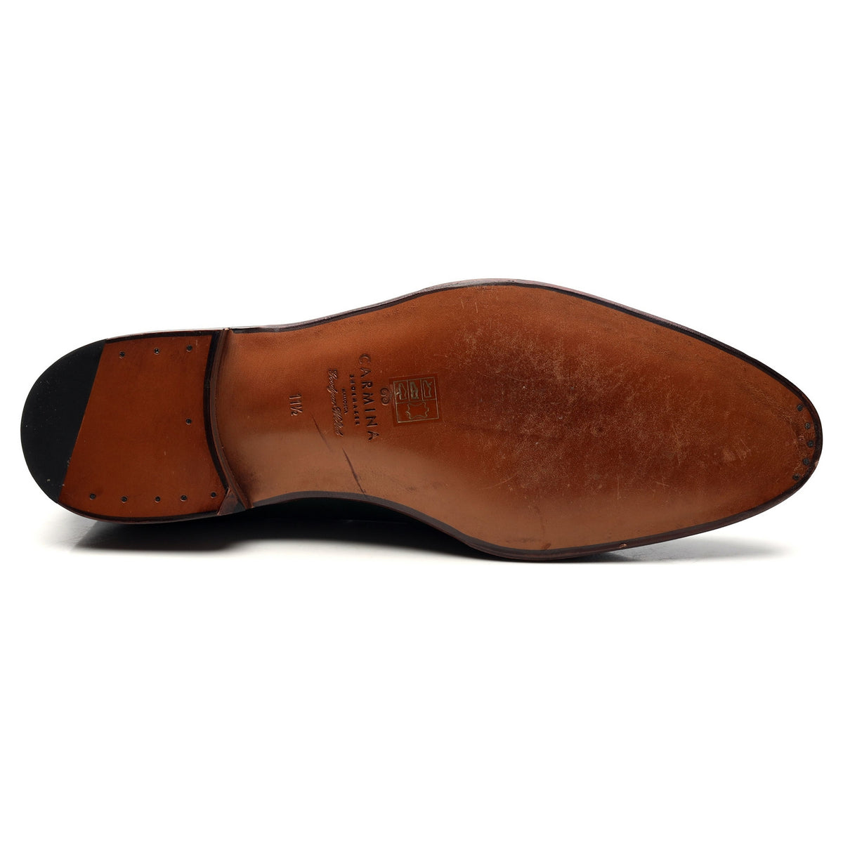 &#39;80215&#39; Green Leather Tassel Loafers UK 11.5