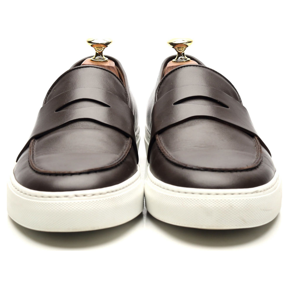 &#39;Alberto Moro&#39; Dark Brown Leather Sneakers UK 7 EU 41