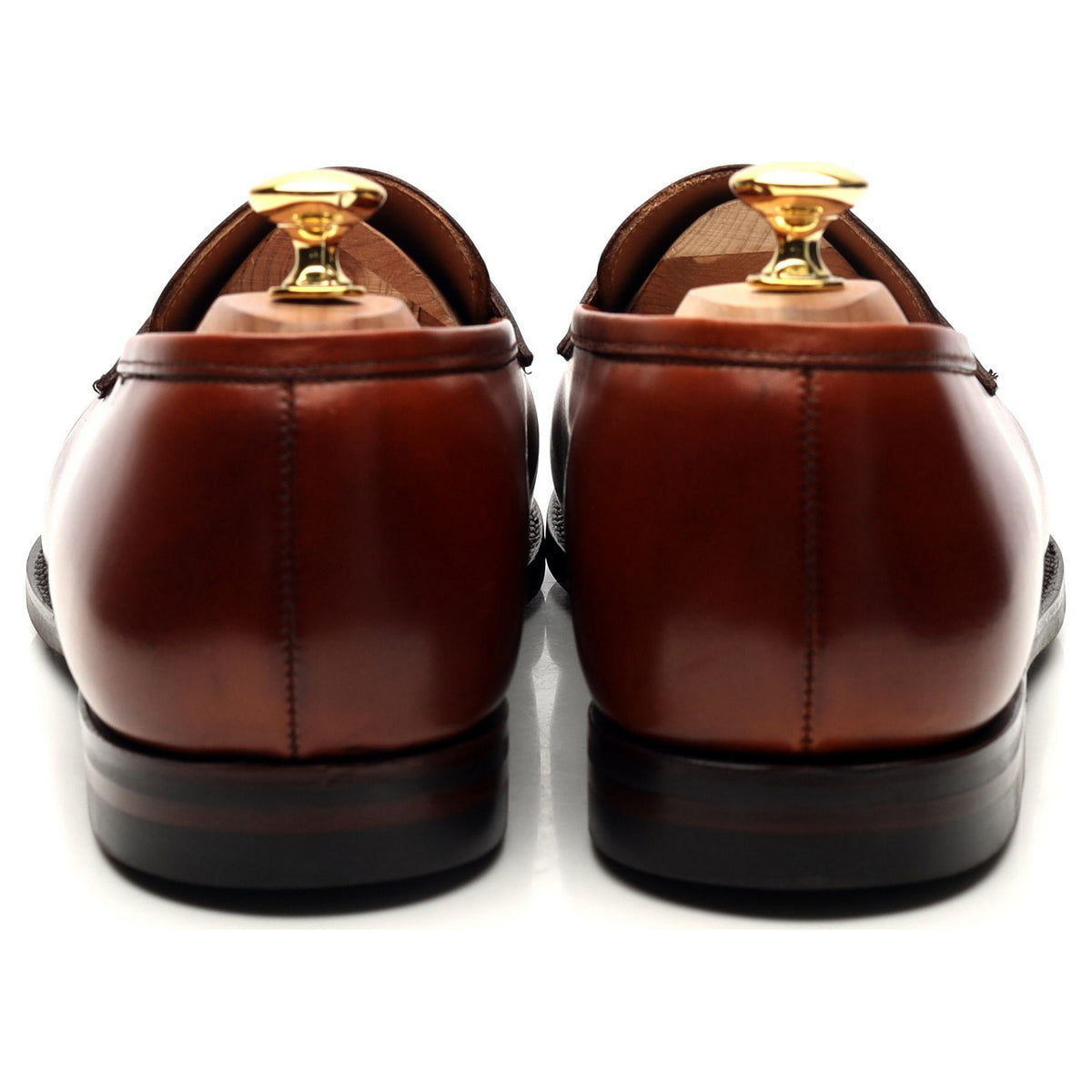 &#39;Boston&#39; Tan Brown Leather Loafers UK 11 E