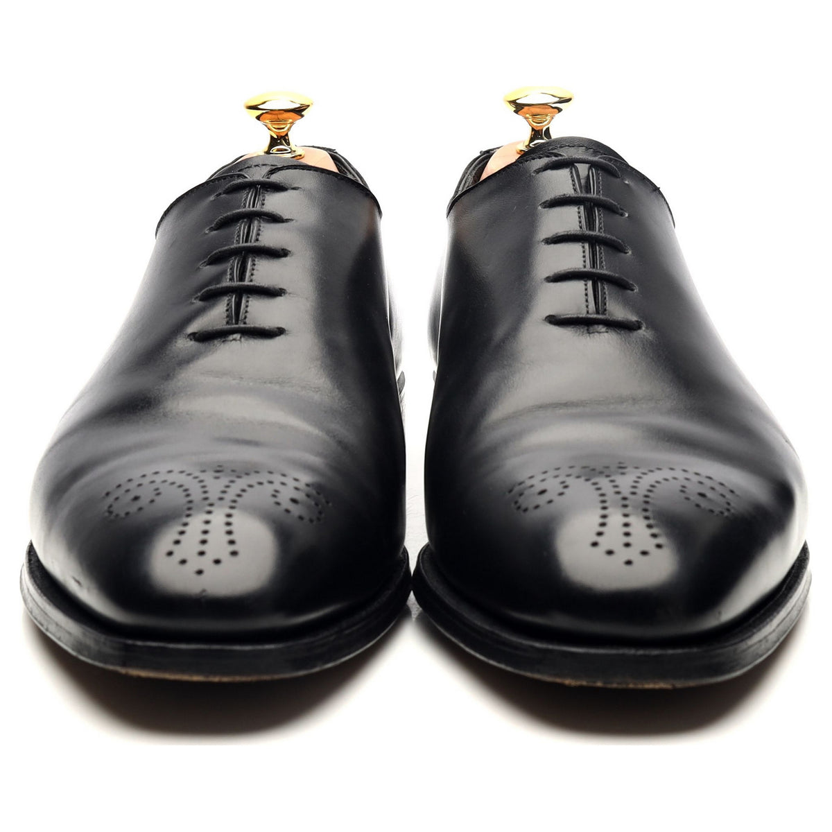 &#39;Weymouth&#39; Black Leather Oxford UK 11 E