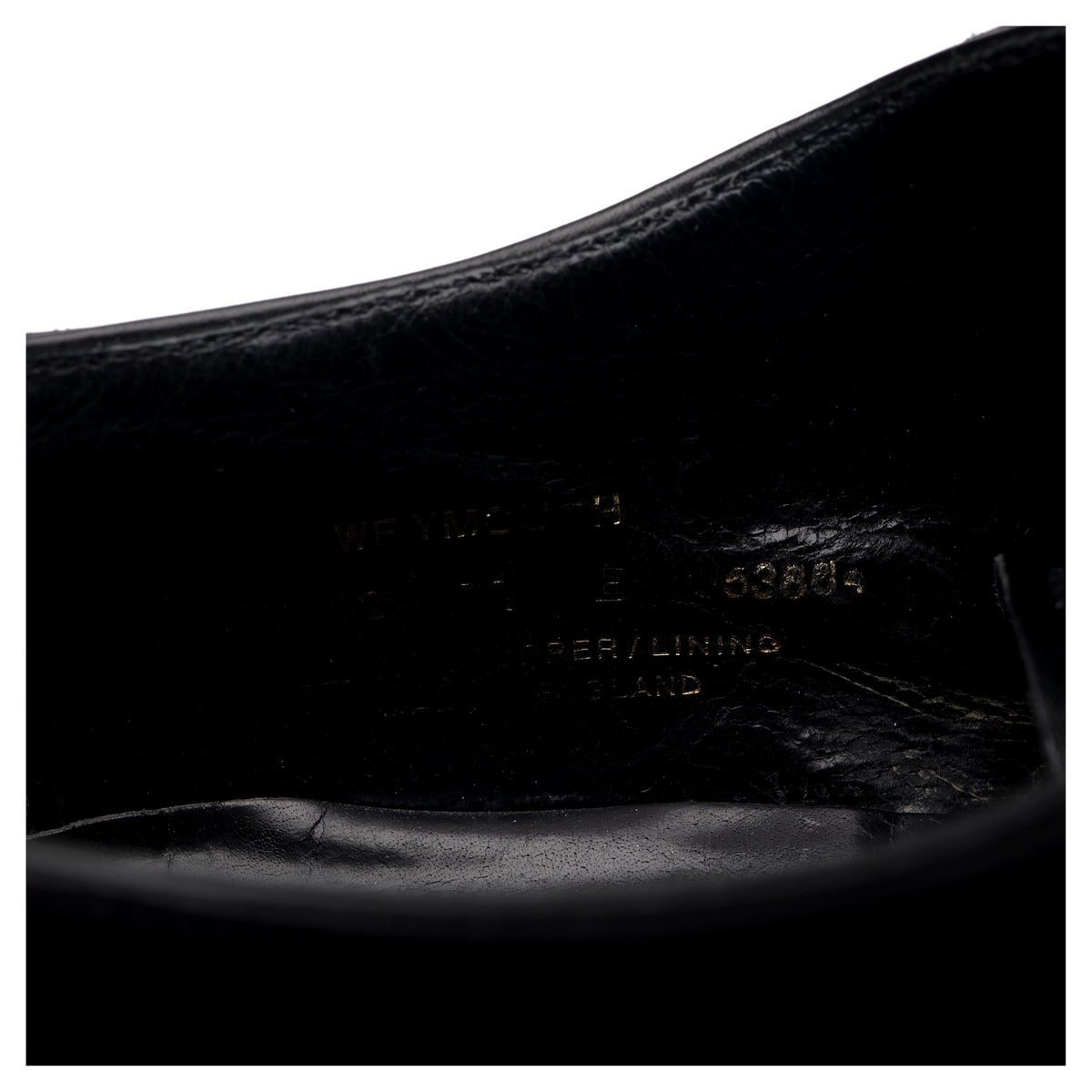 &#39;Weymouth&#39; Black Leather Oxford UK 11 E