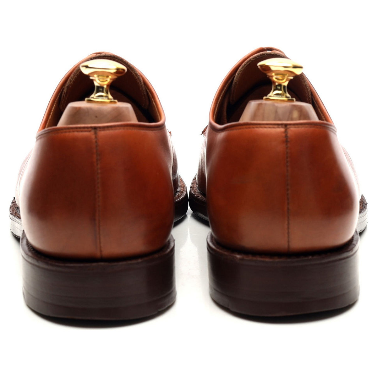 &#39;Bolton&#39; Tan Brown Leather Derby UK 10.5 E