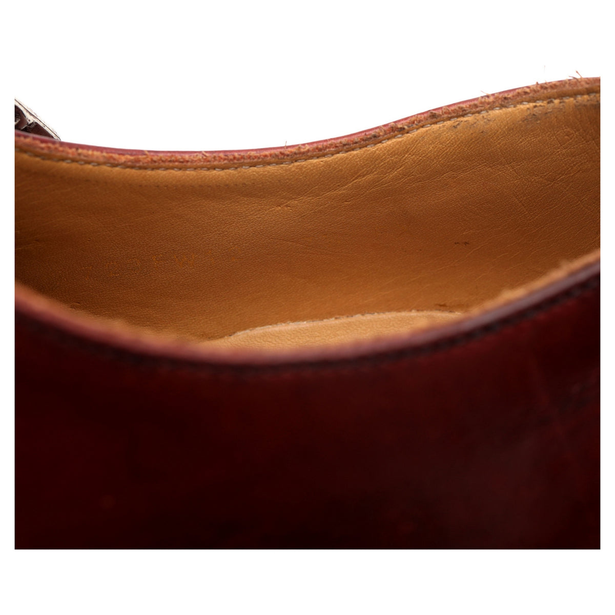 Burgundy Leather Double Monk Strap UK 7.5 FX