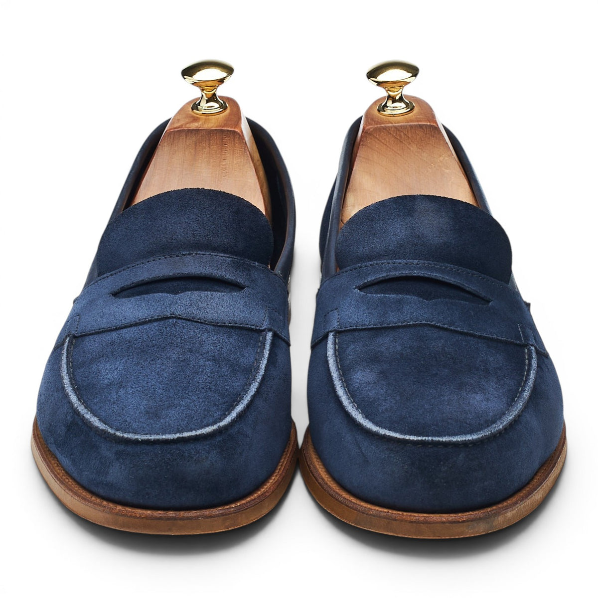 'Duke' Navy Blue Suede Loafers UK 9.5 E
