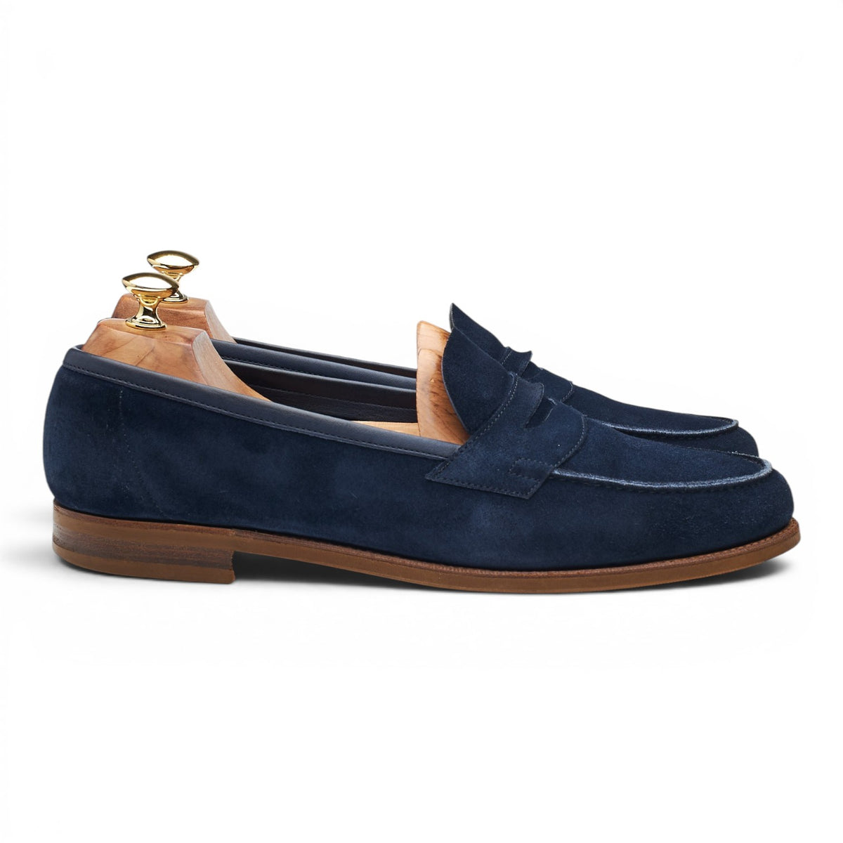 'Duke' Navy Blue Suede Loafers UK 9.5 E