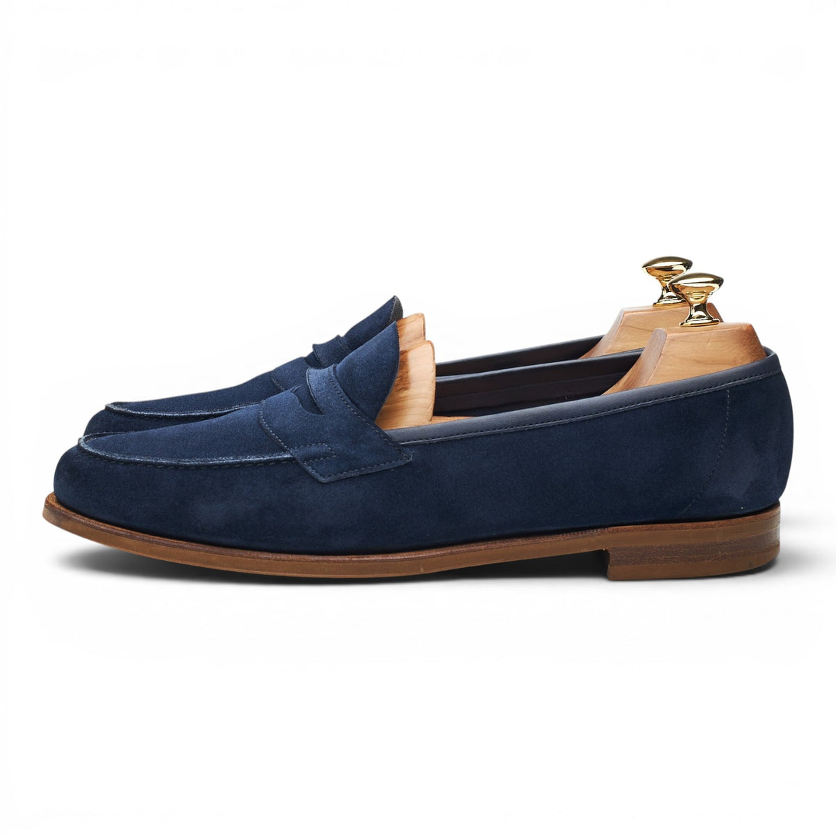 'Duke' Navy Blue Suede Loafers UK 9.5 E