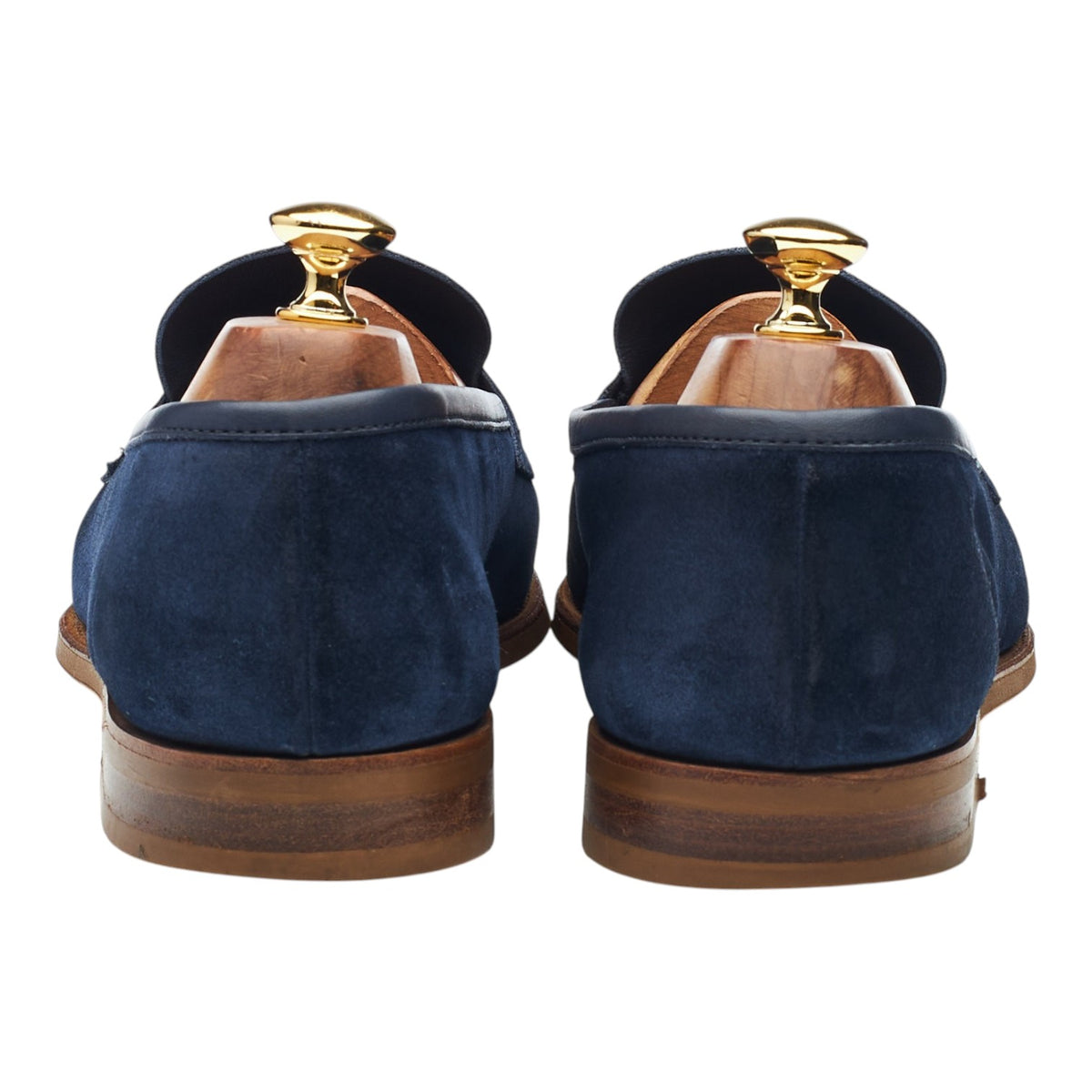 'Duke' Navy Blue Suede Loafers UK 9.5 E