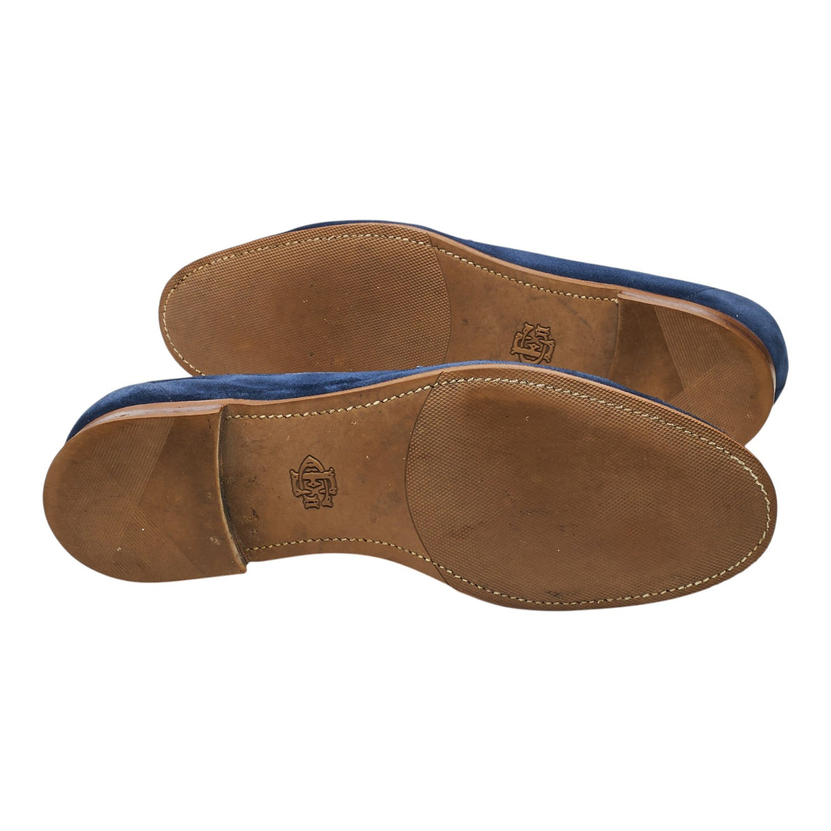 'Duke' Navy Blue Suede Loafers UK 9.5 E