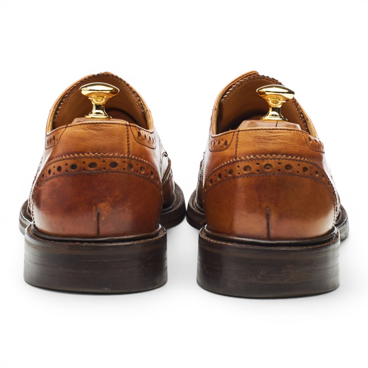 Tan Brown Leather Derby Brogues UK 11 F