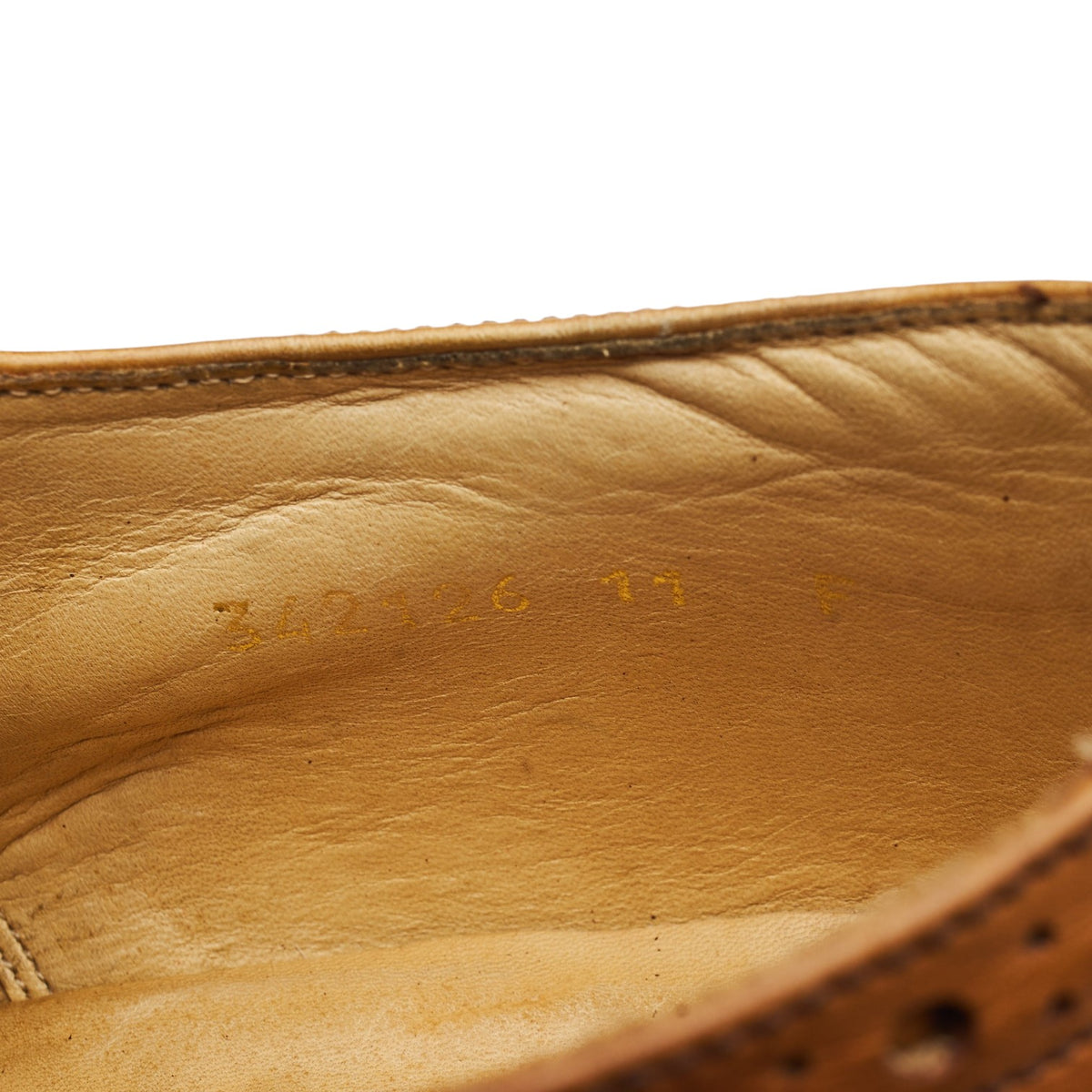 Tan Brown Leather Derby Brogues UK 11 F