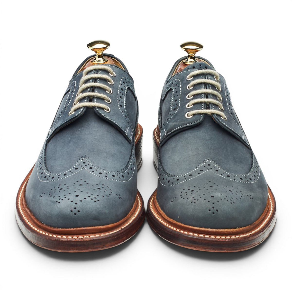 Blue Nubuck Derby Brogues UK 9 G