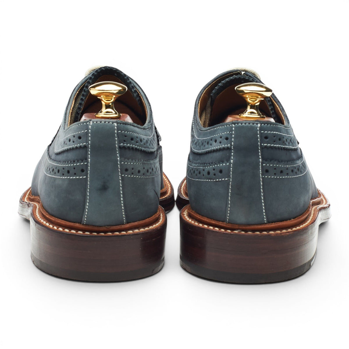 Blue Nubuck Derby Brogues UK 9 G