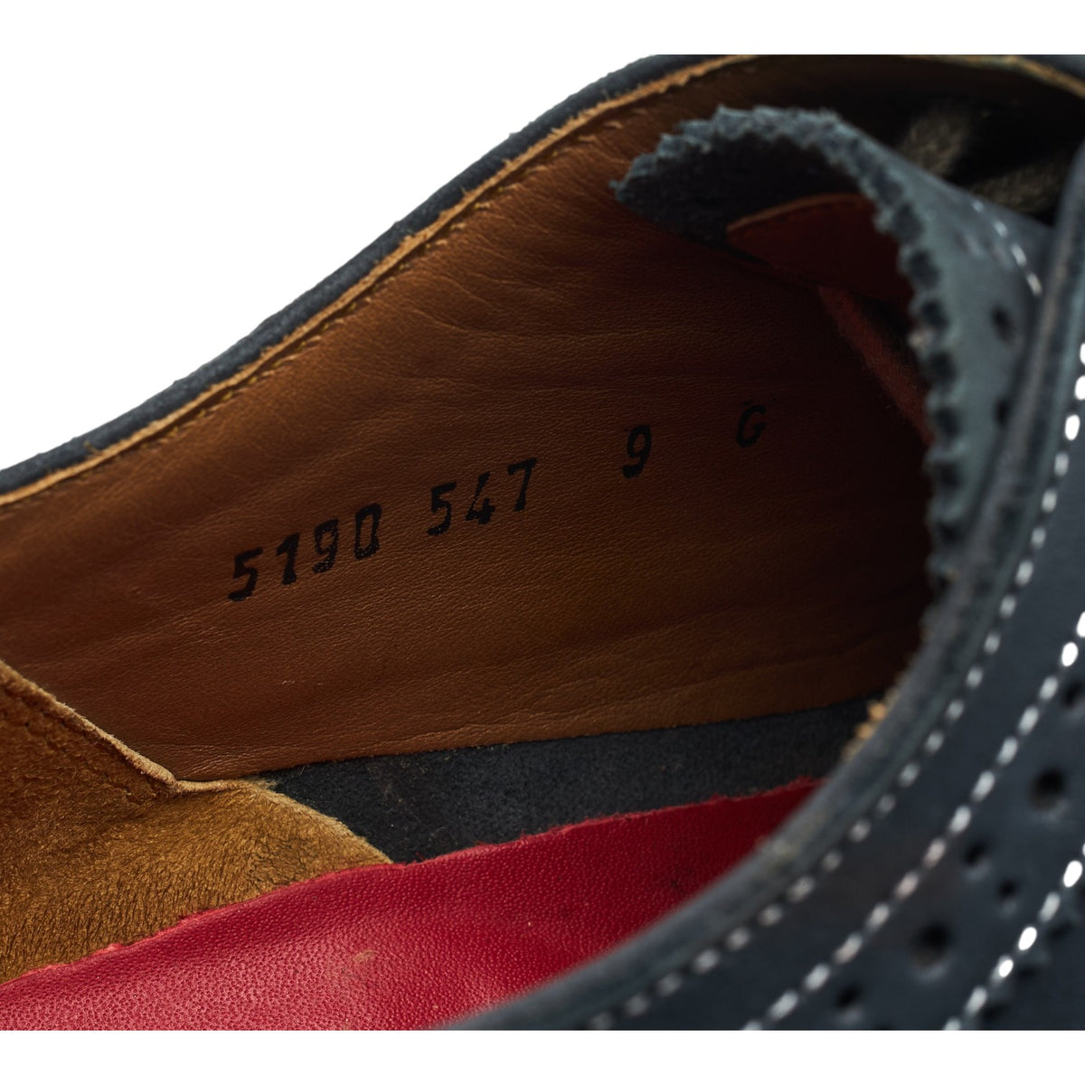 Blue Nubuck Derby Brogues UK 9 G