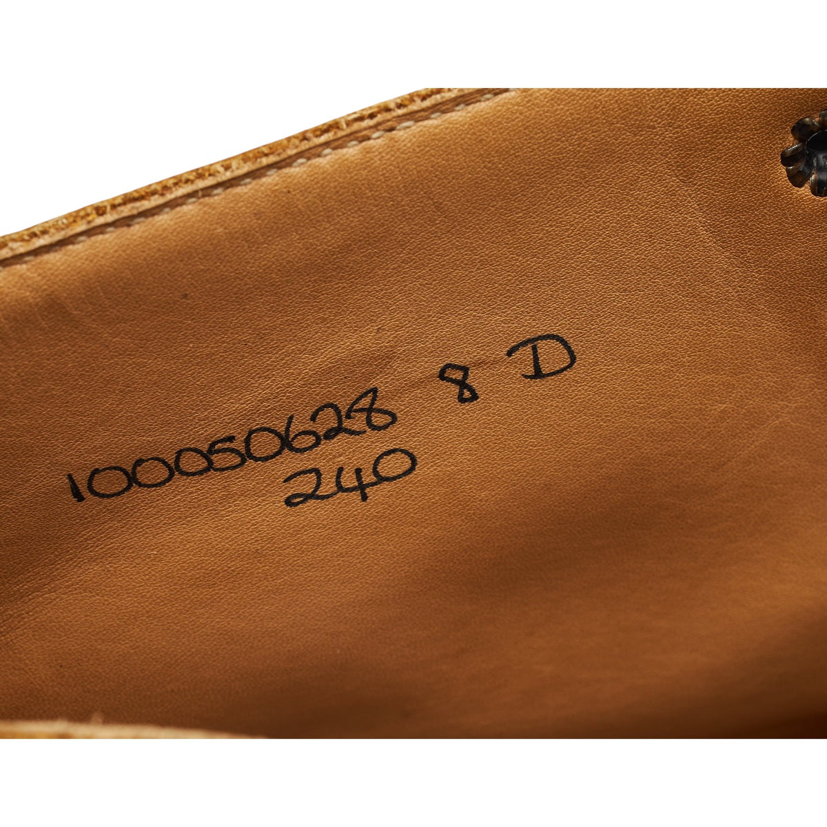 Peal & Co Tan Brown Grain Leather Derby Boots UK 7 US 8 D