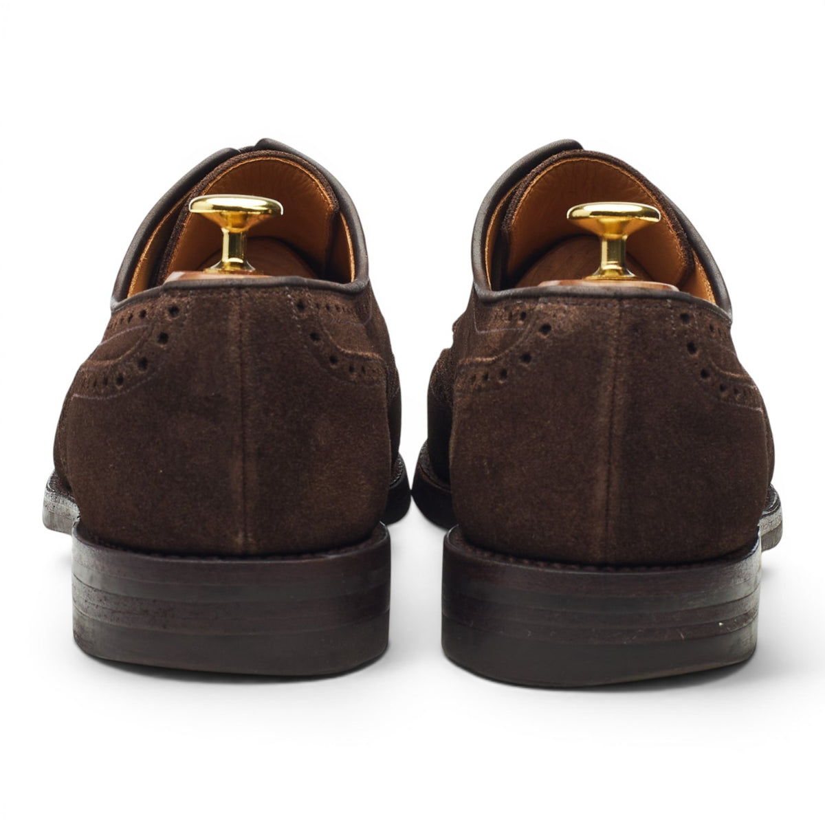 'Swansea' Dark Brown Suede Derby Brogues UK 8.5 E