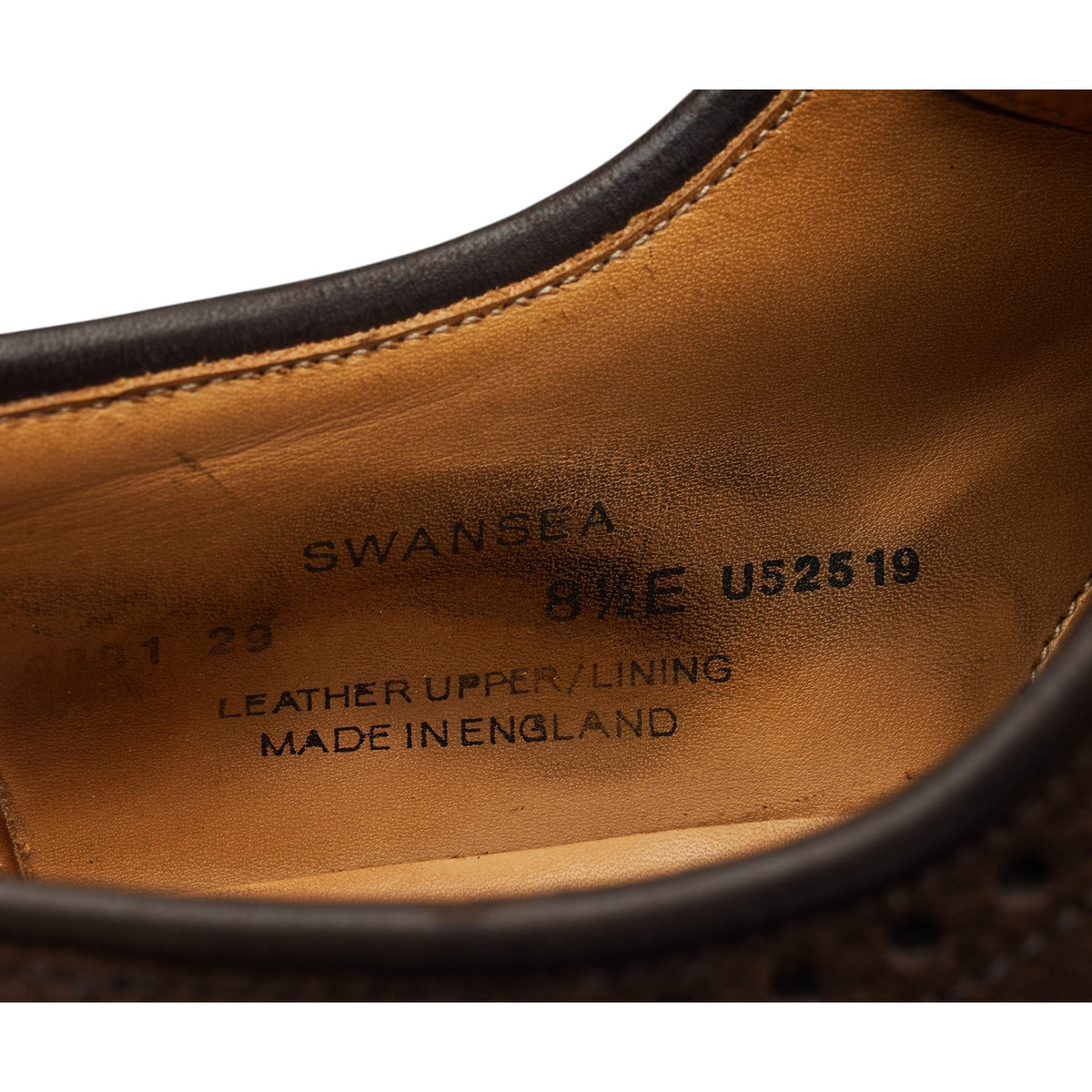 'Swansea' Dark Brown Suede Derby Brogues UK 8.5 E