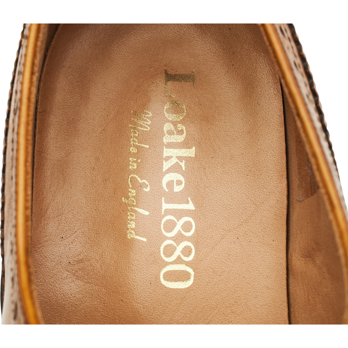 1880 'Chester' Tan Brown Leather Derby Brogues UK 9 F