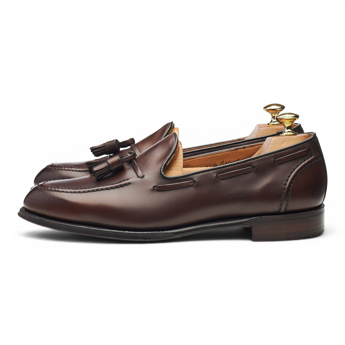 'Harry II' Dark Brown Leather Tassel Loafers UK 8 F