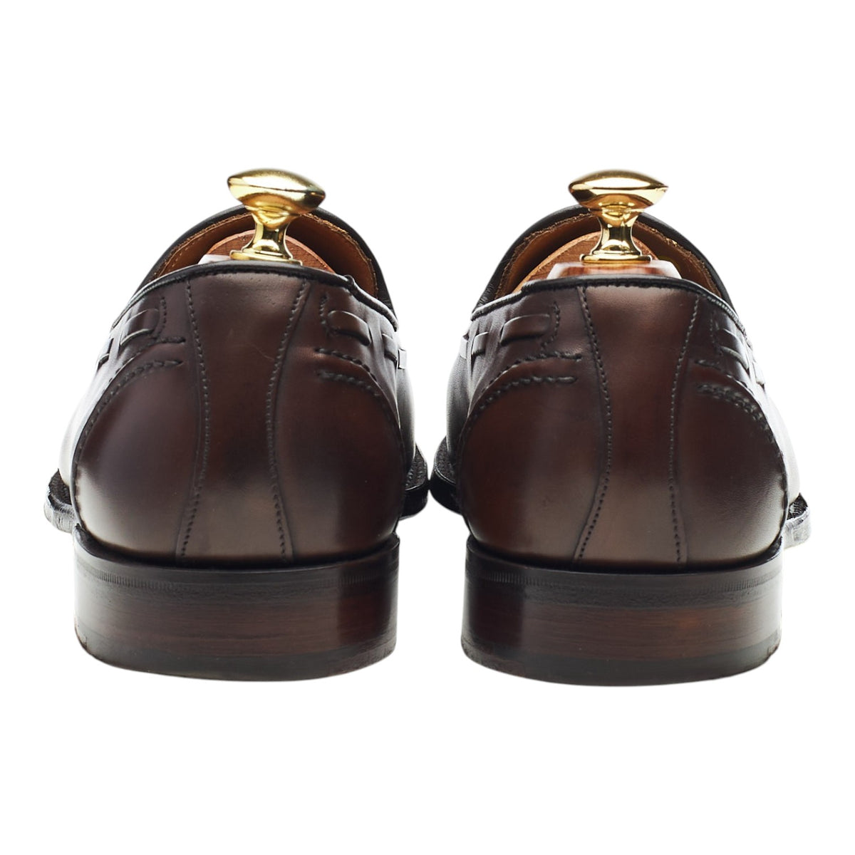 'Harry II' Dark Brown Leather Tassel Loafers UK 8 F