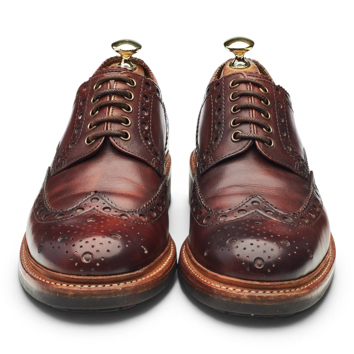 'Archie' Dark Brown Leather Derby Brogues UK 7 G