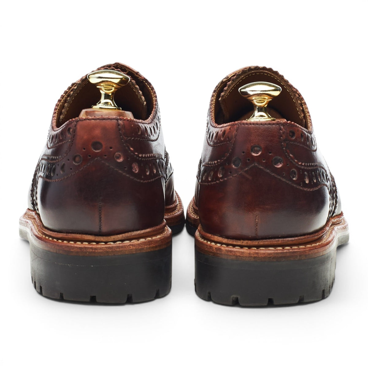 'Archie' Dark Brown Leather Derby Brogues UK 7 G
