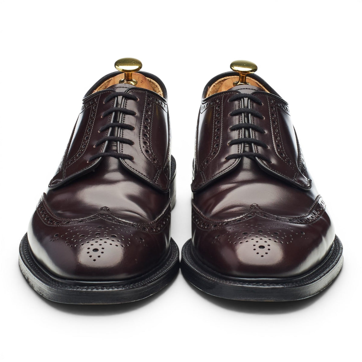 'Grafton' Burgundy Leather Derby Brogues UK 8.5 F
