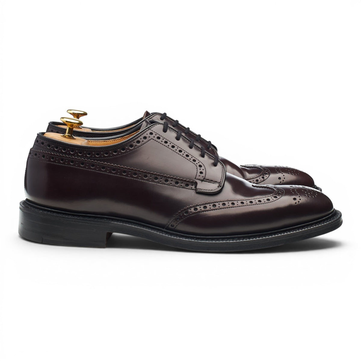 'Grafton' Burgundy Leather Derby Brogues UK 8.5 F