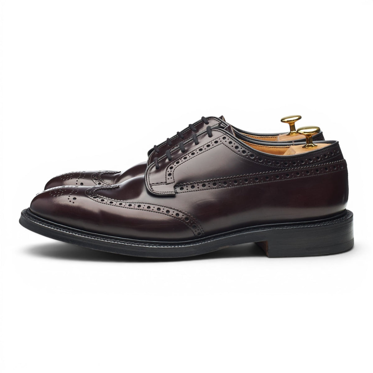 'Grafton' Burgundy Leather Derby Brogues UK 8.5 F