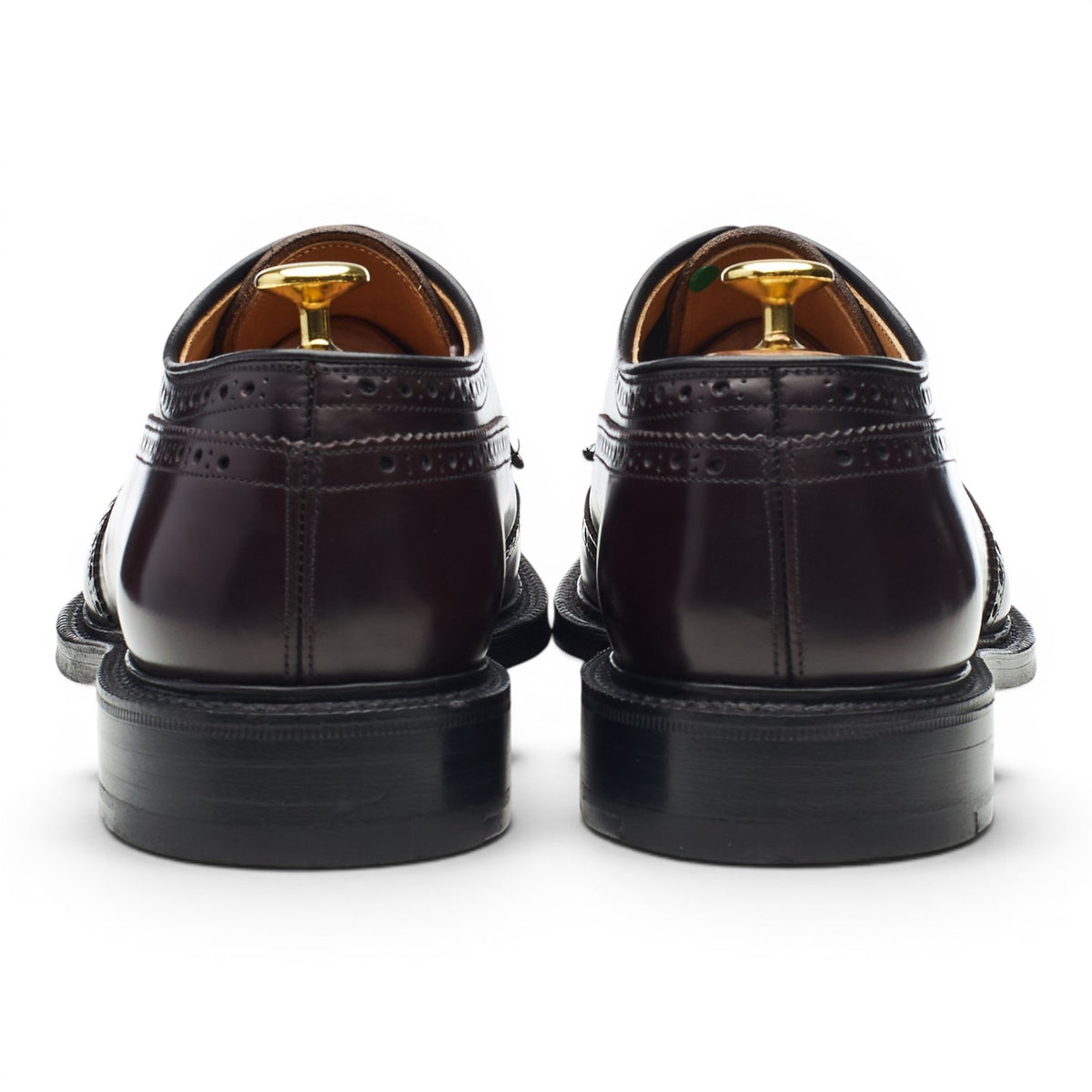 'Grafton' Burgundy Leather Derby Brogues UK 8.5 F