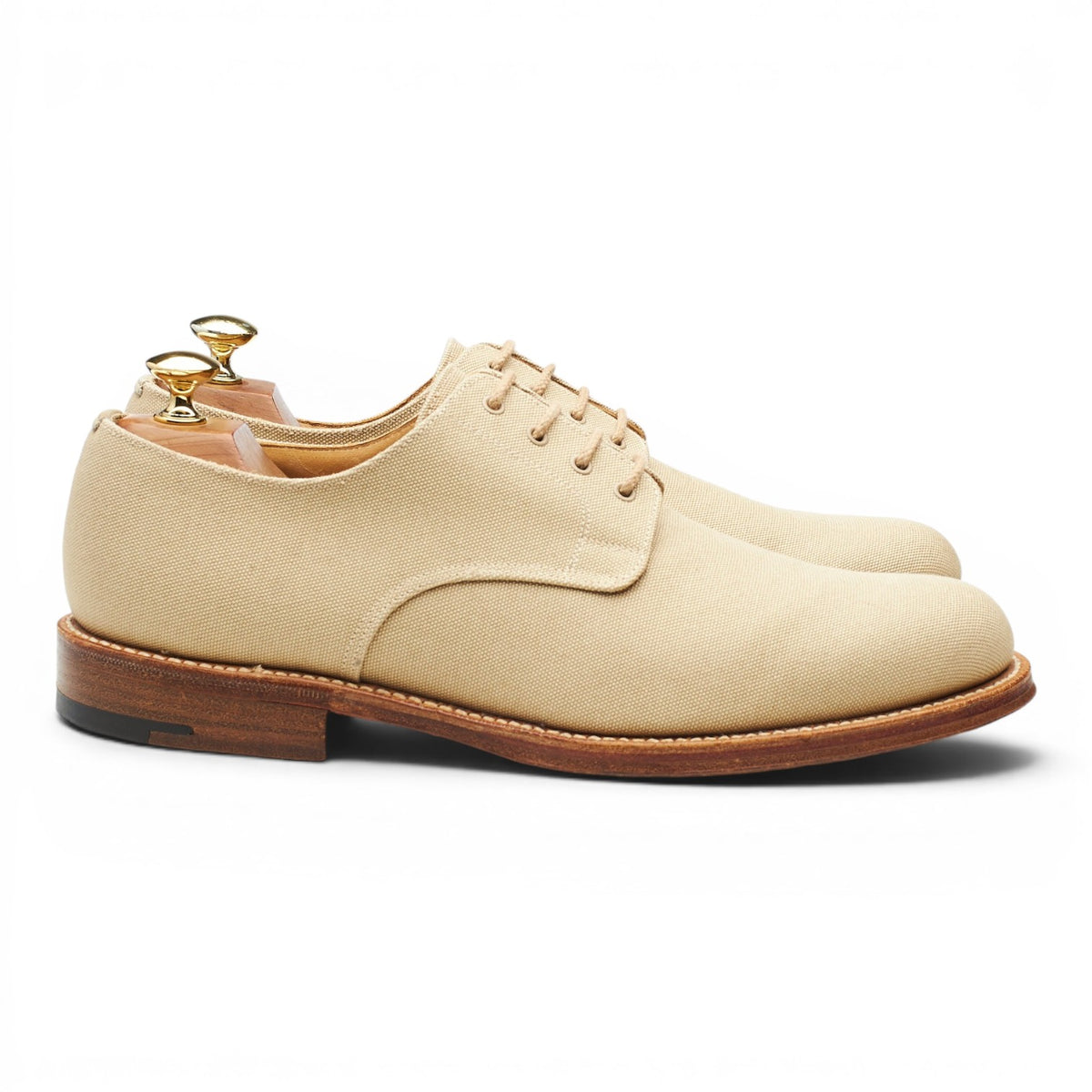 'Bath' Beige Canvas Derby UK 8.5 F