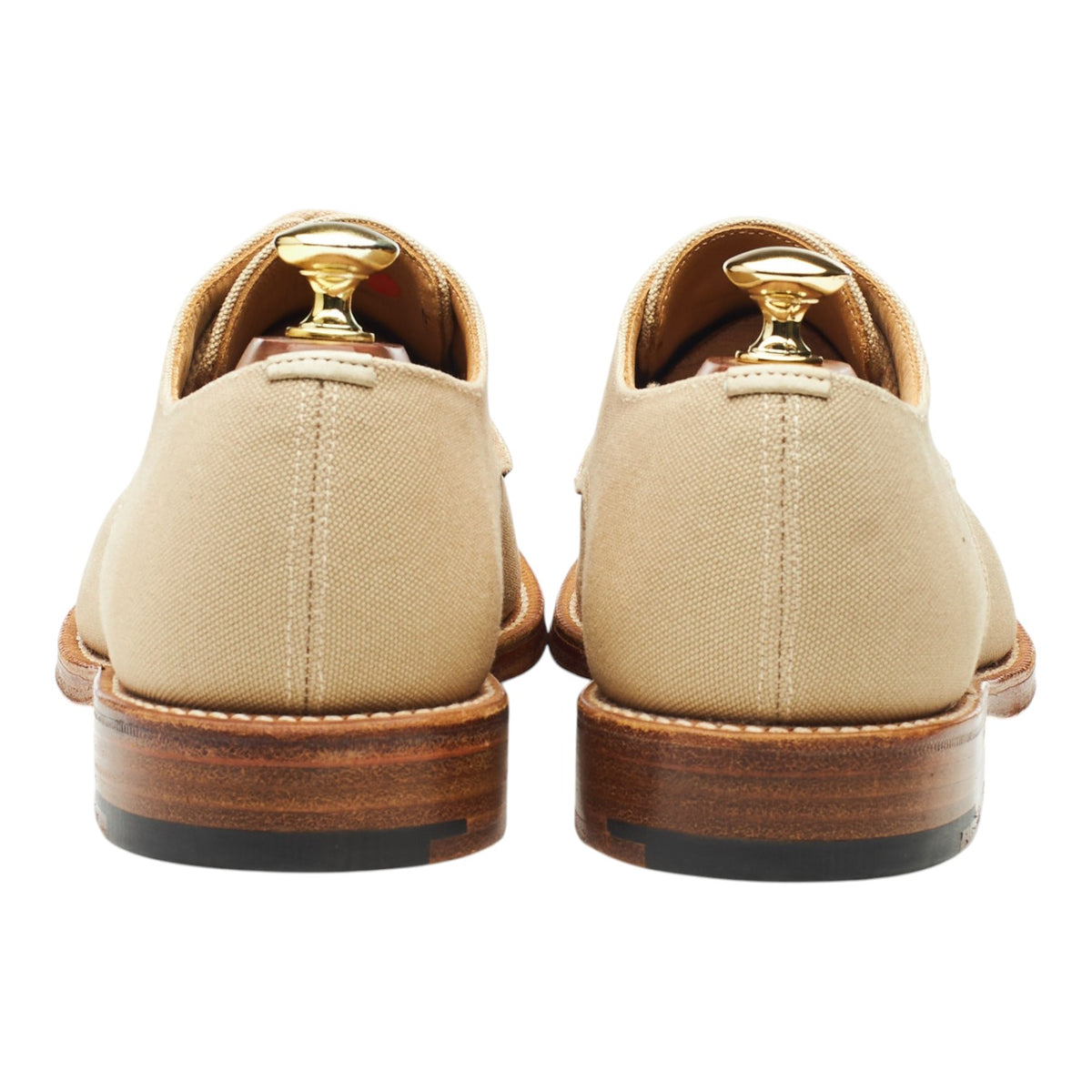 'Bath' Beige Canvas Derby UK 8.5 F