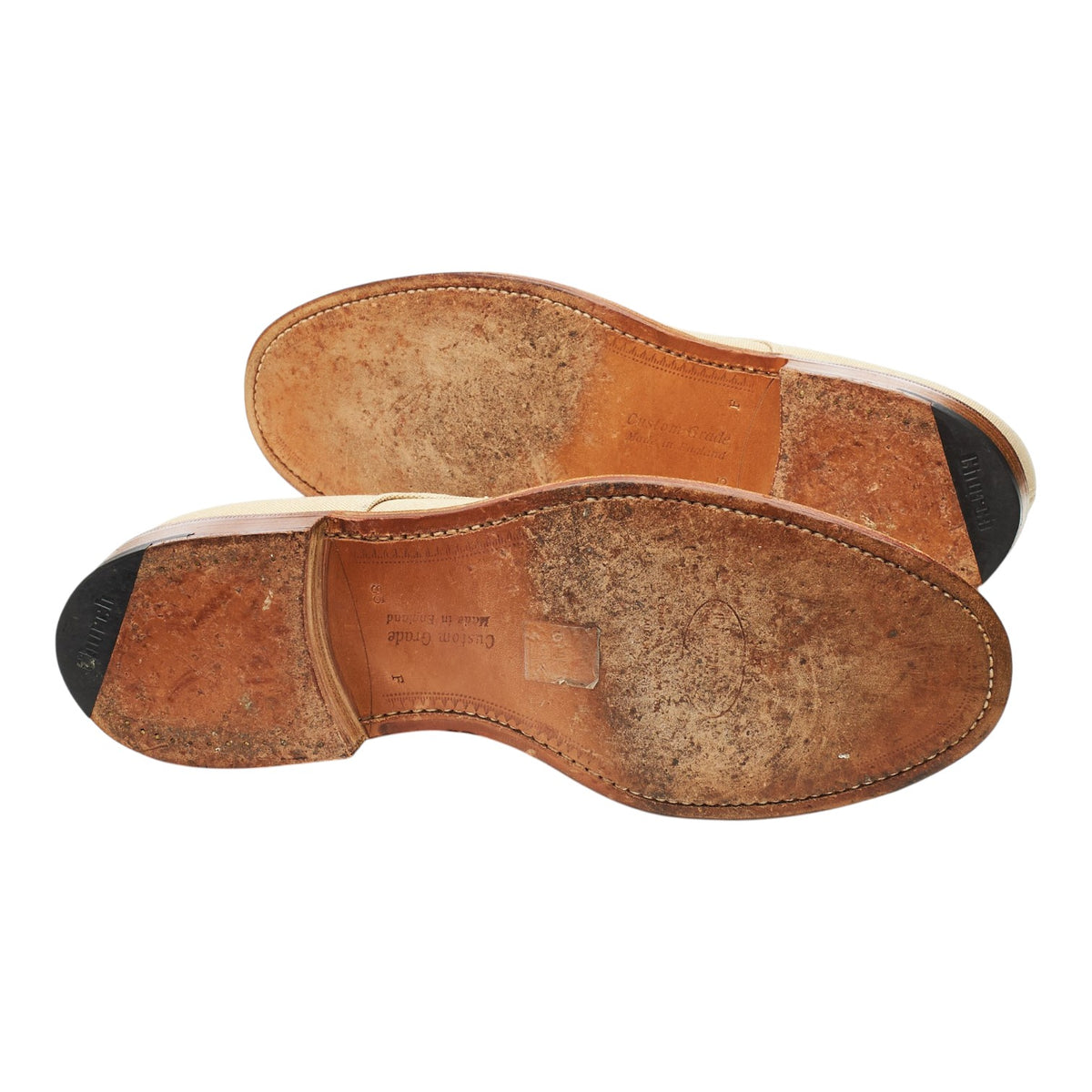 'Bath' Beige Canvas Derby UK 8.5 F