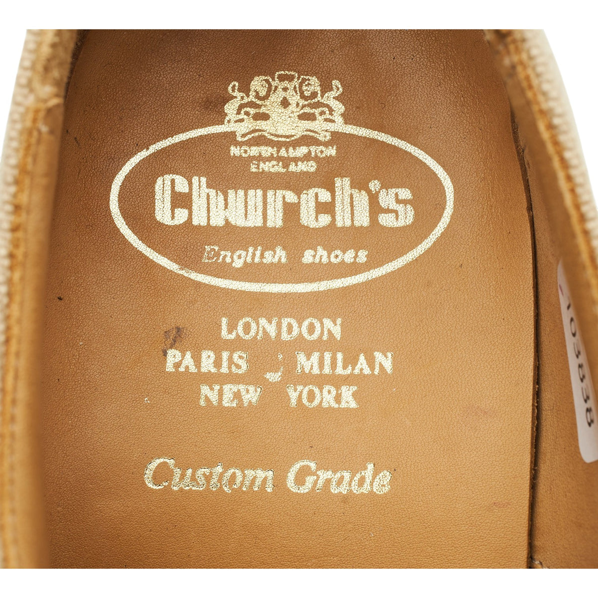 'Bath' Beige Canvas Derby UK 8.5 F