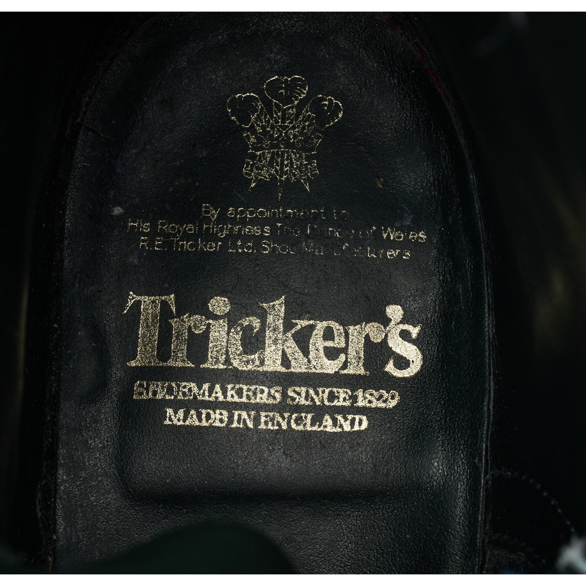 'Stow' Navy Blue Leather Brogue Boots UK 9.5