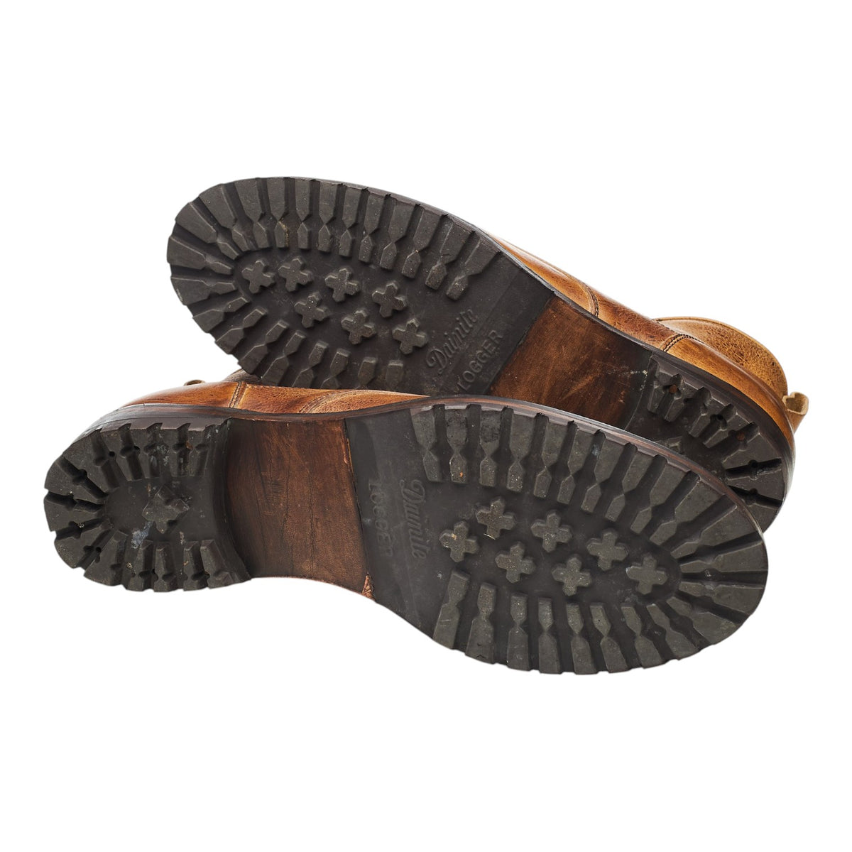 Tan Brown Leather Moc Toe Boots UK 9 F