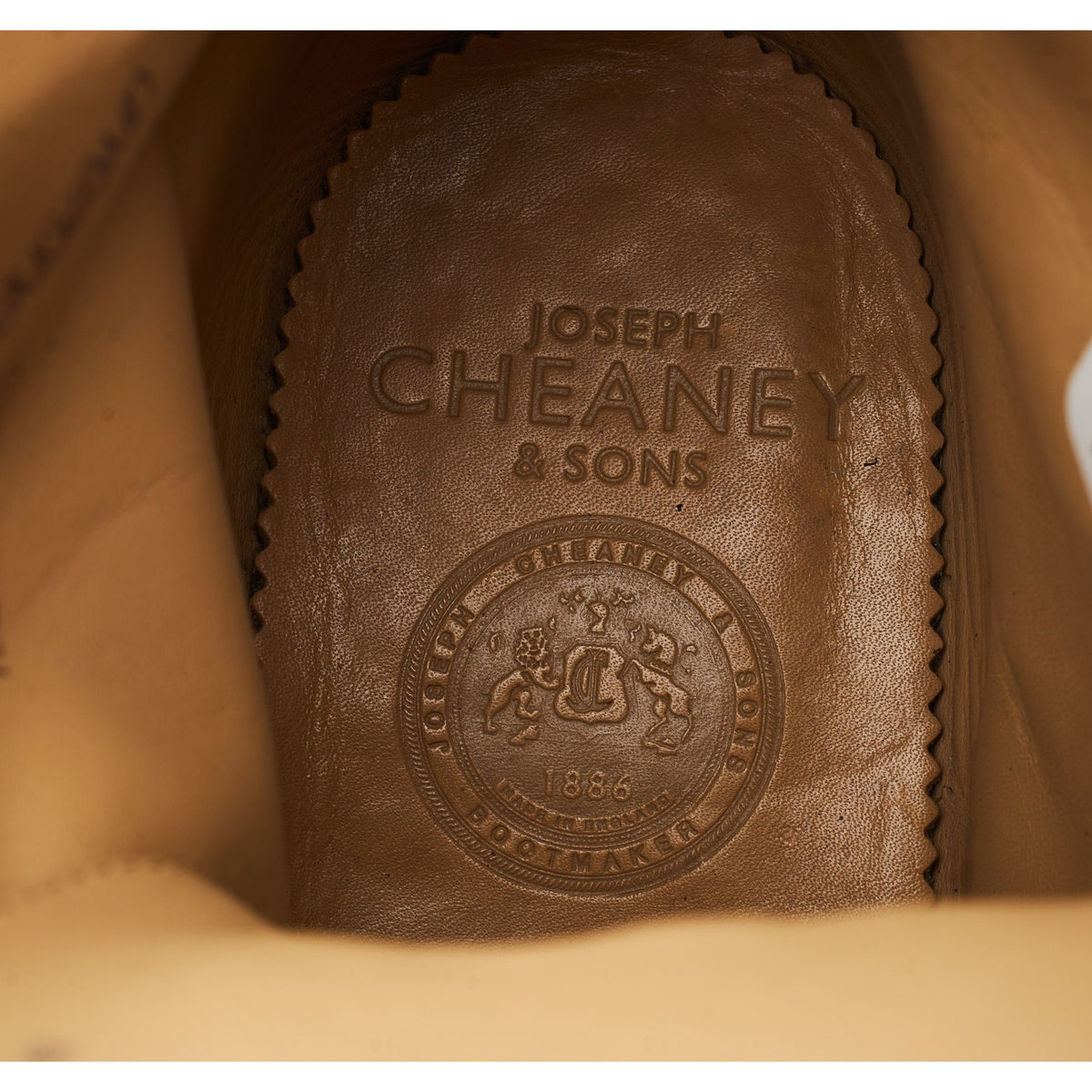 Tan Brown Leather Moc Toe Boots UK 9 F